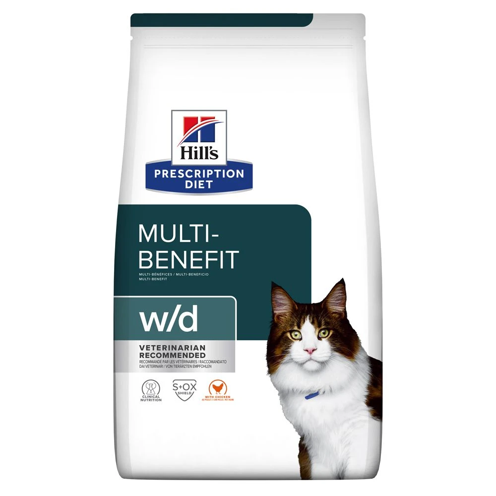 Hill's Prescription Diet W/D Multi Benefit Croquettes Pour Chat Au Poulet - 3Kg 1 Hill's Prescription Diet W/D Multi Benefit Croquettes Pour Chat Au Poulet - 3Kg