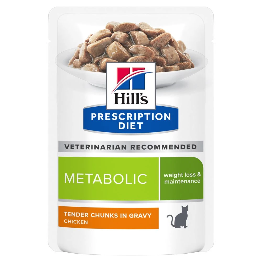Hill's Prescription Diet Metabolic Sachets Pour Chat Au Poulet - 12 X 85g 1 Hill's Prescription Diet Metabolic Sachets Pour Chat Au Poulet - 12 X 85g