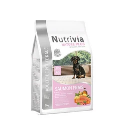 Nutrivia Nature Plus - Croquettes Naturelles Au Saumon Frais Pour Chien De Petite Race - 3Kg