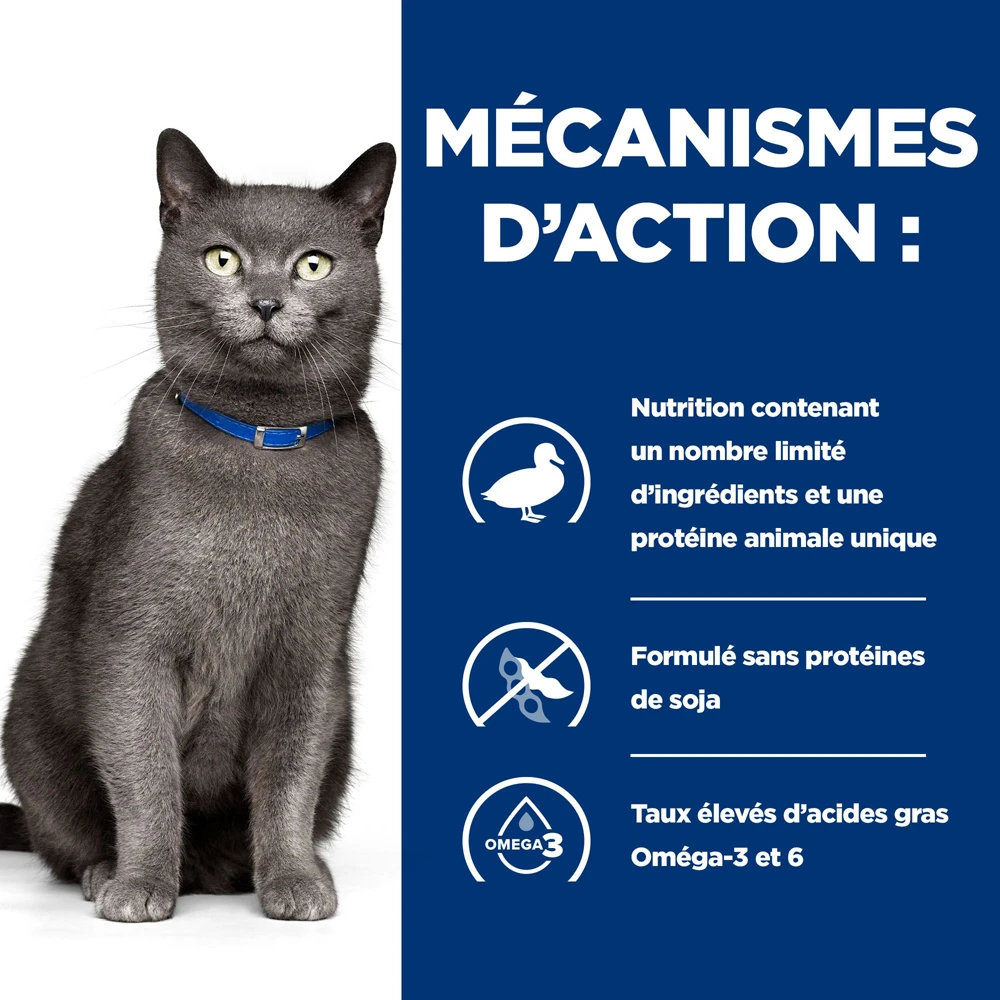 Hill's Prescription Diet D/D Croquettes Pour Chat Au Canard Et Petit Pois - 1.5Kg 3 Hill's Prescription Diet D/D Croquettes Pour Chat Au Canard Et Petit Pois - 1.5Kg – Image 3