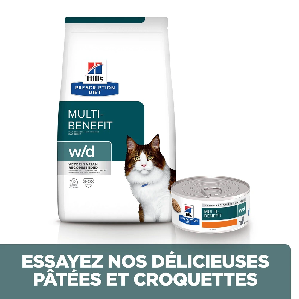 Hill's Prescription Diet W/D Multi Benefit Croquettes Pour Chat Au Poulet - 3Kg 6 Hill's Prescription Diet W/D Multi Benefit Croquettes Pour Chat Au Poulet - 3Kg – Image 6