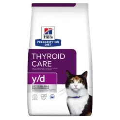 Nouveaux produits 16 Hill's Prescription Diet Y/D ThyroĂŻd Croquettes Pour Chat Au Poulet - 3Kg