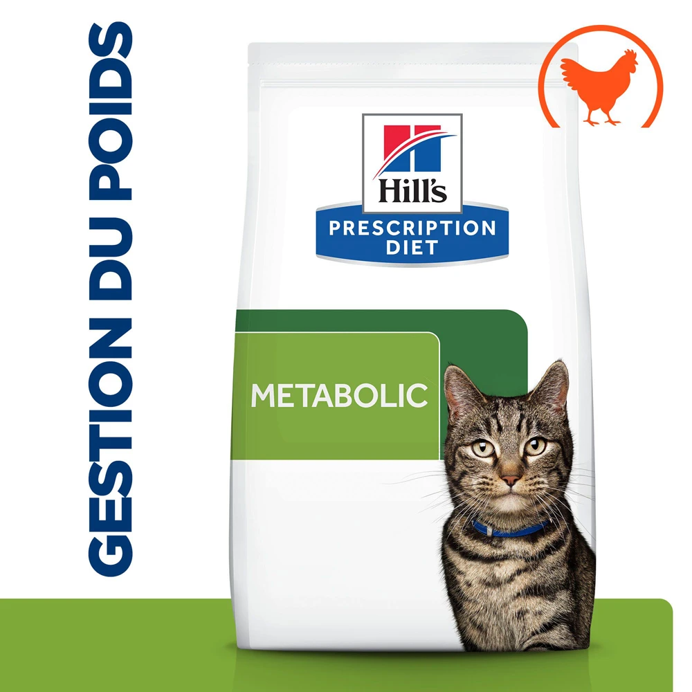 Hill's Prescription Diet Metabolic Croquettes Pour Chat Au Poulet - 3kg 2 Hill's Prescription Diet Metabolic Croquettes Pour Chat Au Poulet - 3kg – Image 2