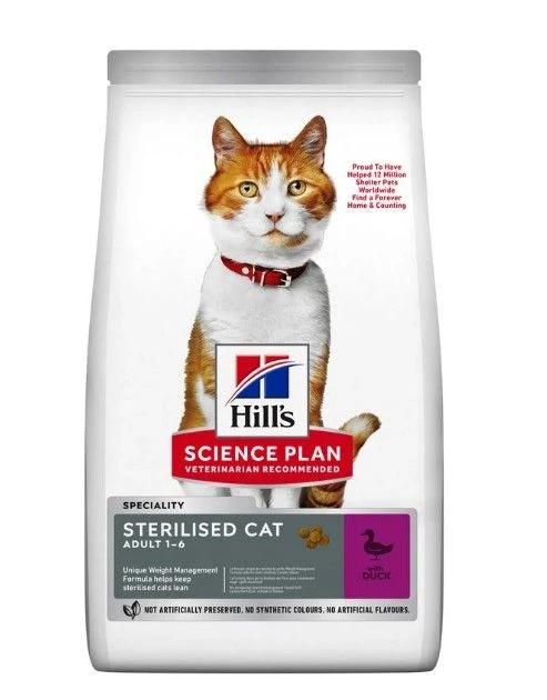 Hill's Science Plan Young Adult Sterilised - Canard - 10 Kg 1 Hill's Science Plan Young Adult Sterilised - Canard - 10 Kg