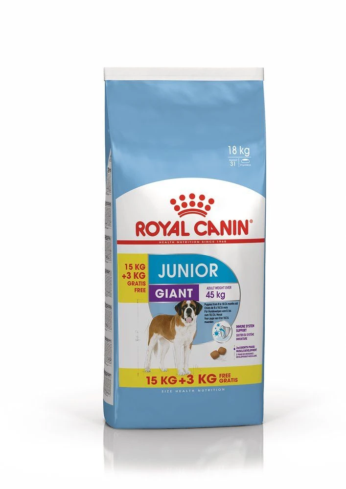 Royal Canin Giant Junior Pour Chiot 15kg + 3kg Gratuit 1 Royal Canin Giant Junior Pour Chiot 15kg + 3kg Gratuit