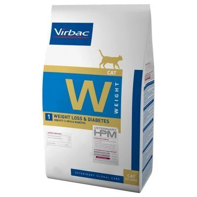 Virbac HPM Weight Loss & Diabetes W1 Pour Chat- 7kg 1 Virbac HPM Weight Loss & Diabetes W1 Pour Chat- 7kg