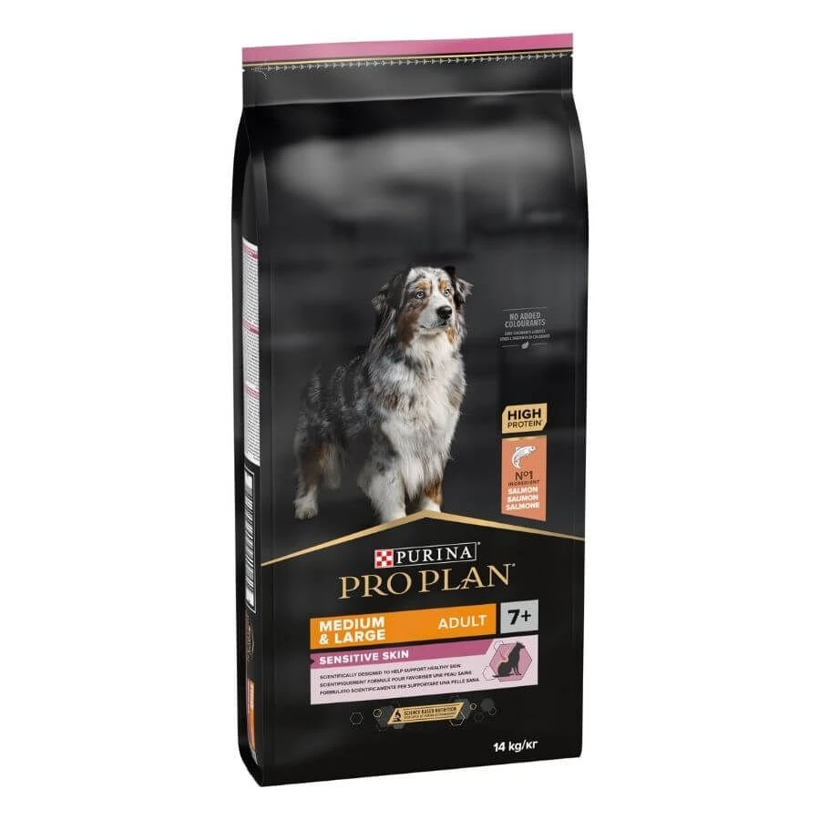 Purina Proplan Chien Medium-Large Adult 7+ Sensitive Skin Saumon OPTIDERMA 14 Kg 1 Purina Proplan Chien Medium-Large Adult 7+ Sensitive Skin Saumon OPTIDERMA 14 Kg